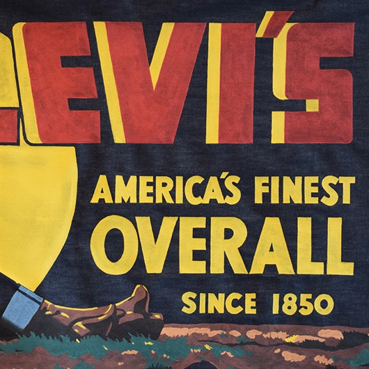 Shon Price Levi's Hand Painted Vintage Denim Banner Overall Cowboy 7.jpg